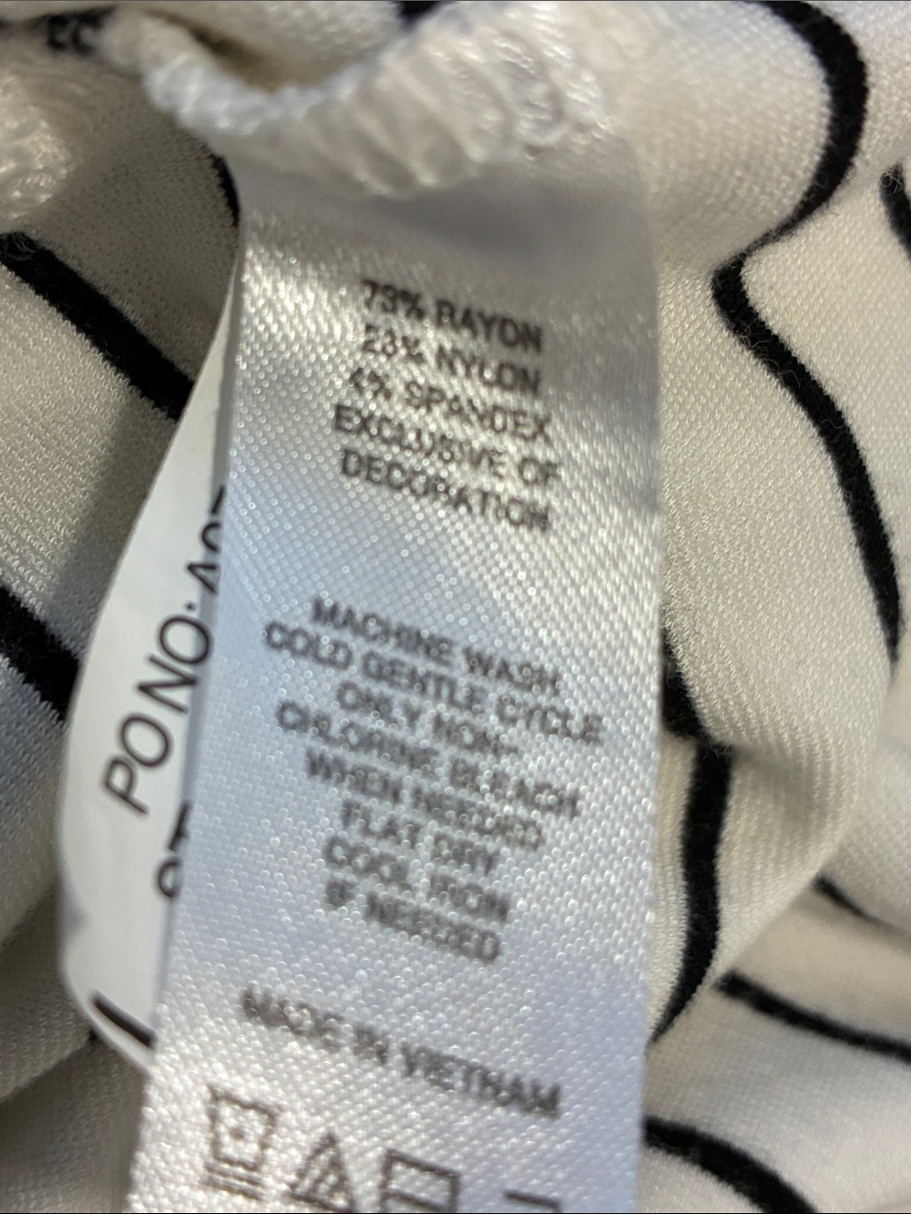 Market & Spruce White Tee with Black Stripes and Ruffle Sleeves - Picture 10 of 11